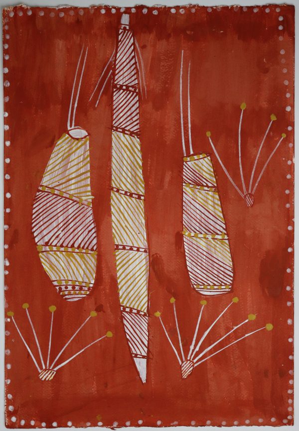 Karrbarda (Long Yam) - Painting - Don  Namundja