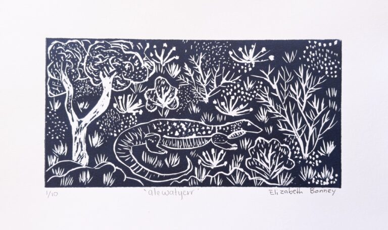 Elizabeth Ngwarraye Bonney - Sand Goanna - Print - Elizabeth Ngwarraye  Bonney