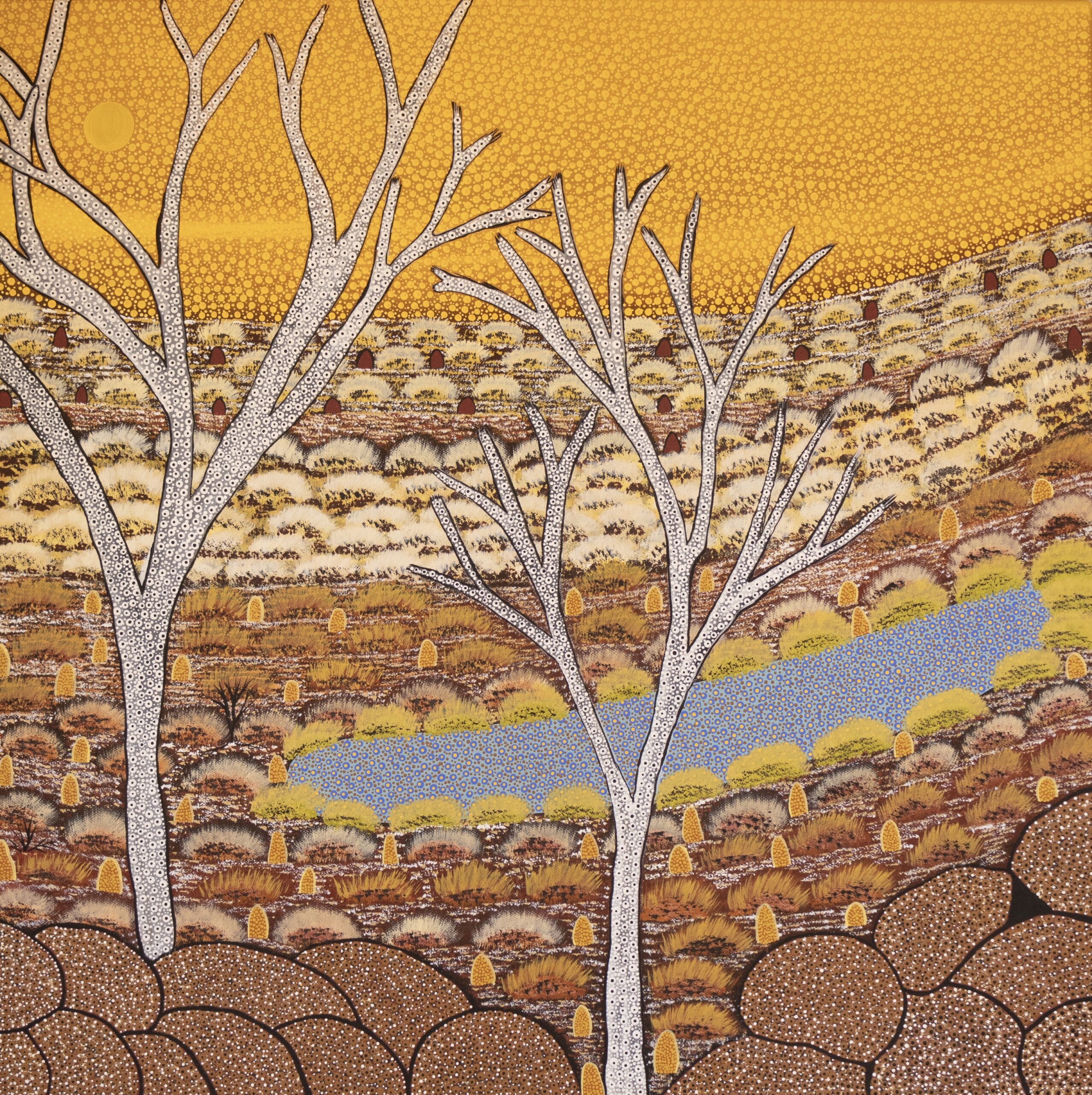 Jacinta Pula Morrison - View of Country - Painting - Jacinta Pula Morrison