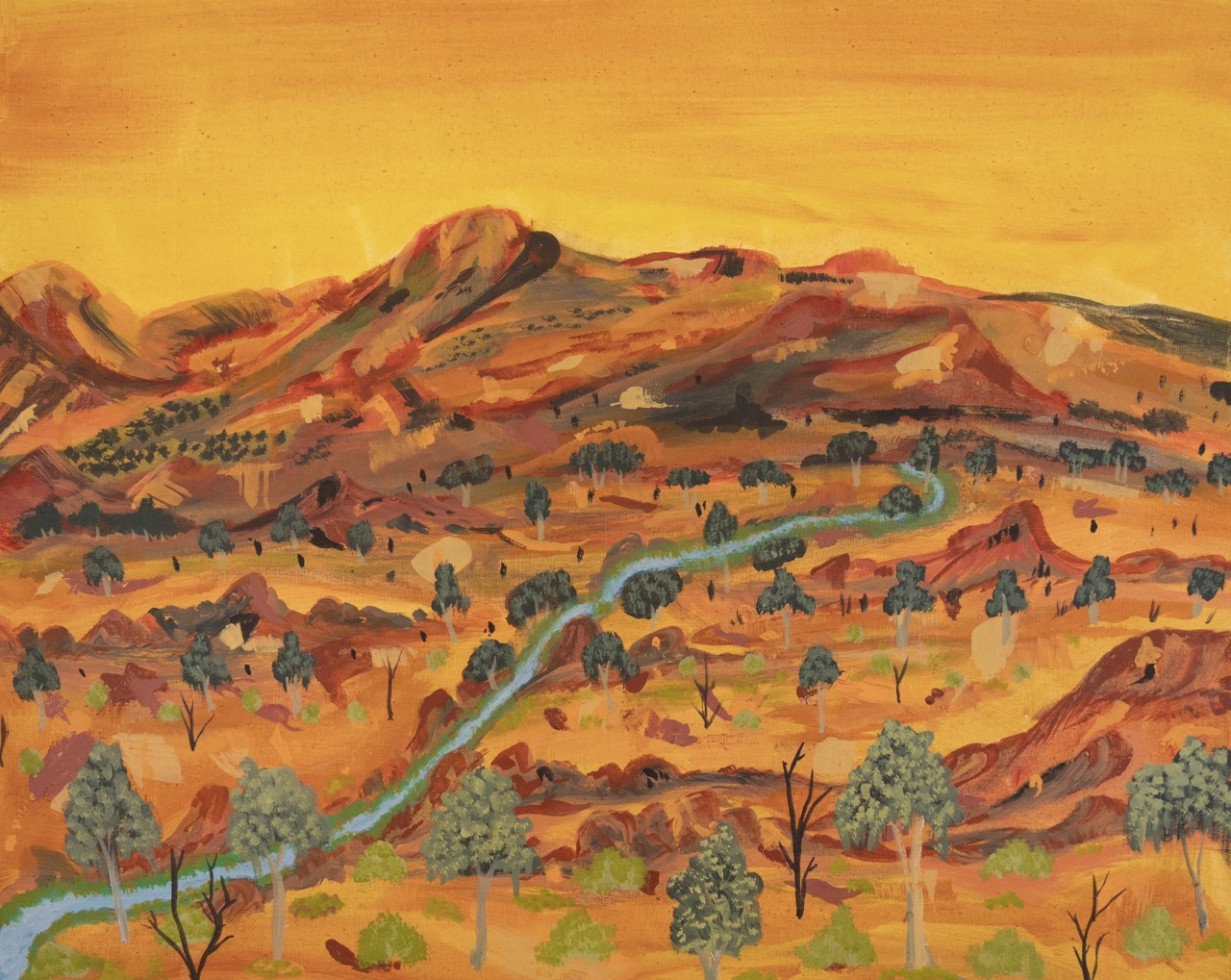 Elizabeth Ngwarraye Bonney - After the Bushfire - Painting - Elizabeth Ngwarraye  Bonney