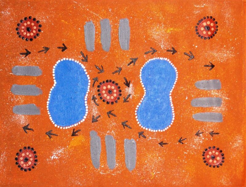 Wirlki - Painting - Rebecca Farrell