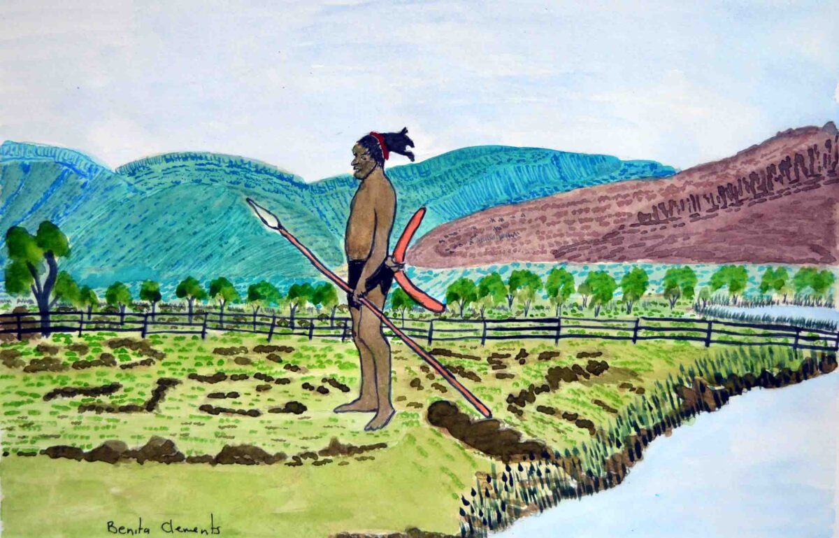 Heavitree Gap - Painting - Mona Lisa Clements