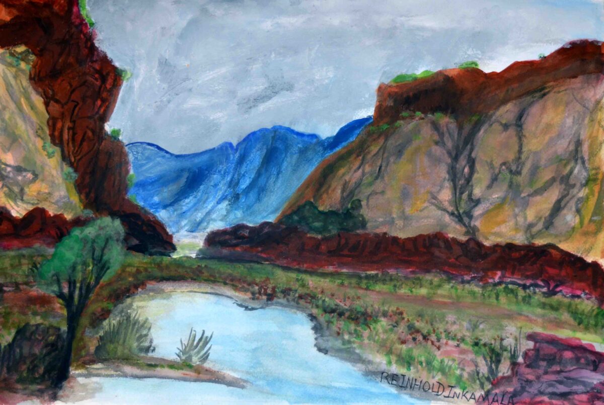 Yaparlpa (Glen Helen), NT - Painting - Reinhold Inkamala